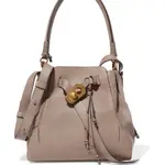 CHLOÉ OWEN MEDIUM TEXTURED-LEATHER AND SUEDE SHOULDER BAG