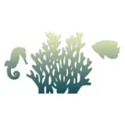 Seahorse Coral Fish - Decal Sticker - Multiple Patterns & Sizes - ebn7046