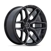 20x9 Fuel Flux Gloss Black Brushed Face W/ Gray Tint Wheel 6x135 (1mm)