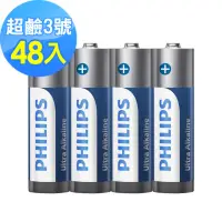 在飛比找momo購物網優惠-【Philips 飛利浦】3號超鹼電池(48顆)