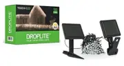 Touch Of ECO DROPLITE 100 Solar LED Curtain String Lights, Cool White