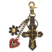 Chala - Cross - Metal Charming Keychain - Key Ring Chain Charm Fob - 602CR0