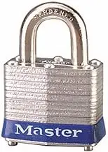 Master Lock 3BLU Laminated Steel Lockout Tagout Safety Padlock with Key,Blue