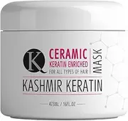 Kashmir Keratin Ceramic Hair Mask,deeply conditions dry, damaged hair, repairs with keratin, making it soft, frizz-free, hydrated, well-conditioned, and adds shine.(16 oz)