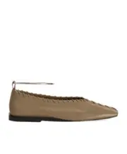 Jil Sander Ring Ballerina Flats 36,37.5,37,38.5,38,39,40 Chimera green