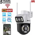 4K 8MP WIFI Outdoor Home Security Camera System Wireless Dual-Lens 5X Zoom PTZ