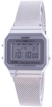 Casio Vintage Alarm Chronograph Backlight Quartz A-700WM-7A 100M Ladies Watch