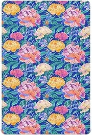 Fitted Crib Sheets for Baby Boys or Girls Soft Nursery Bed Sheet for Cribs and Toddler Beds 39x27in Florals Peonies Pansy Amaryllis