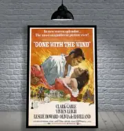 GONE WITH THE WIND 1939 FRAMED MOVIE POSTER PRINT CINEMA A1 & 60X40CM