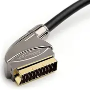KabelDirekt – 1.5m SCART Cable (21-pin, Multiple shieldings, Precision Connector, Full HD) PRO Series