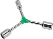 X AUTOHAUX 1 Pc Socket Wrench 95mm,95mm,100mm Spanner Socket Remover Hexagon Carbon Steel 14mm,17mm,19mm for Car Motorcycle Dirtbike Y Shaped 3 Way Wrench Sleeve