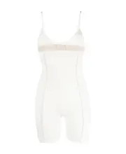 rib-knit panelled playsuit FR32,FR44,FR34,FR36,FR38,FR40,FR42 White