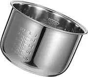 FONDOTIN Stainless Steel Inner Container Silver 304 Stainless Steel Rice Cooker Liner Replacement Inner Cooking Pots Household Cooker Inner Pots