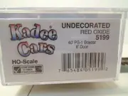 KADEE UNDECORATED RED OXIDE 40 FT PS-! BOXCAR w/8FT DOOR P/N5199