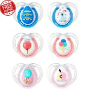 Tommee Tippee Closer to Nature Anytime Baby Soothers 0-6M x 2 (COLOURS VARY)
