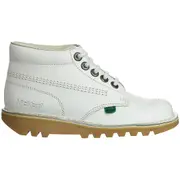 Kickers Kick Hi Core Lace-Up White Smooth Leather Womens Boots 1-KF0000120WE2 UK 6.5 EU 40 US 8