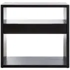Munson 15 in. Black Rectangle Wood Console Table with Drawer