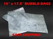 15" x 17.5" POUCHES BUBBLE OUT BAGS CUSHIONING WRAP PROTECTIVE SELF SEAL CLEAR