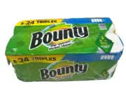 Bounty Select-a-Size Paper Towels, 8 Triple Rolls, White, 135 Sheets Per Roll