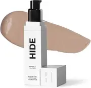 [Hide] PREMIUM Liquid Foundation, SEE SHADE FINDER Below For Perfect Match, Multi-Use Waterproof Foundation, Medium/Full Coverage Foundation, Oil Free – We Have a Shade For All Skin Types, 1 fl. Oz. (Light Beige)