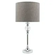 Cougar Beverly Chrome & Dark Grey Shade Table Lamp