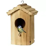 Wooden Hummingbird Birdhouse Wild Bird Hanging Nesting Box for Bluebird Finch