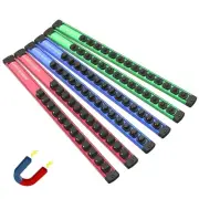 Magnetic Socket Holder Organizer 6-Piece Set, Aluminum Alloy Socket Rail for ...
