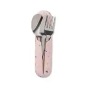 Porter Stainless Steel Utensils with Silicone Carrying Case | Terrazzo Blush ...
