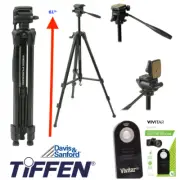 61" TIFFEN PROFESSIONAL TRIPOD +REMOTE QUICK RELEASE FOR CANON EOS REBEL DSLR