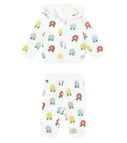 [Stella McCartney Kids] Stella McCartney Kids Baby Flowers cotton fleece tracksuit M 24 white