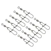 Fishing Rolling Swivel with Coastlock Snap, 60 Pack 22LBS Line Connector, Black