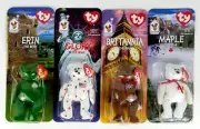 Ty Beanie Babies Rare McDonald's Collectors: 4 Teenie Special International Set!