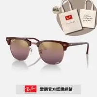 在飛比找ETMall東森購物網優惠-【RayBan 雷朋】CLUBMASTER眉型框偏光康目色太