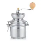 Stainless Steel Coffee Grinder Manual Spice and Nut Mill Tool Silver