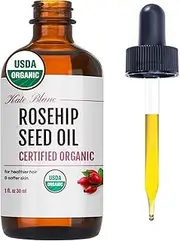 Kate Blanc Cosmetics Rosehip Oil for Face & Skin USDA Organic Rosehip Seed Oil for Gua Sha Massage & Face Oil. 100% Pure, Cold Pressed Rose Hip Oil for Acne Scars & Facial Oil