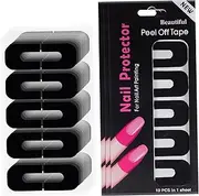 LOORGVEL 100 Sheets Nail Protector Stickers Shaped Nail Guards Safe Comfortable for Home Salon Use Prevents Smudges Stains