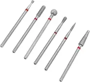 AUTSUPPL 6pc Nail Drill Bits Set Grinding Head Nail Bit Set Manicure Grinding Tool Accessories Kit for Home Professional Use