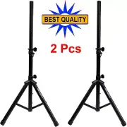 Pair of Heavy-Duty Adjustable Height Tripod DJ PA Speaker Stands 30"-52"