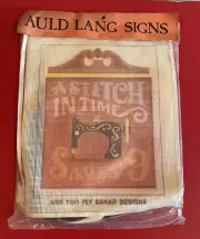 Vintage Auld Lang Needlepoint Kit Sewing Machine A Stitch In Time Saves Nine