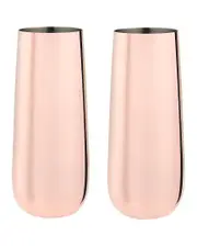 Viski Summit Stemless Copper Champagne Flutes