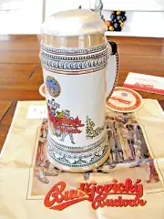 Budweiser Czech Republic Beer stein mug Oktoberfest Germany Mass Krug beer stein