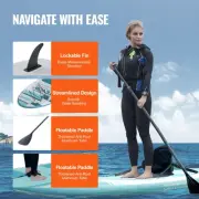 Inflatable SUP Paddleboard with Kayak Seat, Accessories, and Backpack