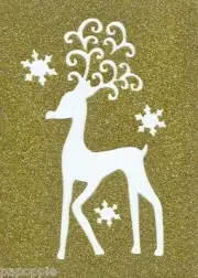 Stencil Christmas Winter Reindeer Snowflakes Whimsical Swirls Snowflakes Rudolph