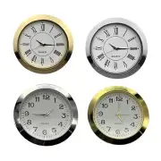 Mini Clock Insert Round Mini Clock Insert Stainless Steel Gold Or Silver Bezel