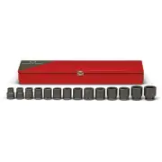 3/4" Drive 14 Piece Metal Boxed Set - 6 Point Std. Imp. Sockets, 3/4" - 1-5/8"