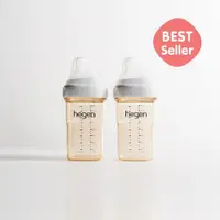 在飛比找PChome24h購物優惠-Hegen 金色奇蹟PPSU多功能方圓型寬口奶瓶 240ml