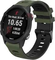 Sport Watch Bands for Garmin Venu SQ Band, Vivoactive 5 Band, Forerunner 245 Band, 20mm Soft Silicone Replacement Watch Strap for Garmin Venu/Vivoatcive 3/Forerunner 645/645/245 Music Smartwatch