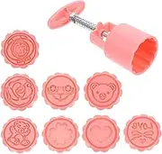 CONGARTENO 9pcs Cake Molds Set DIY Baking Tools for Pastries Fondant Making Moulds Environment Friendly Easy to Clean for Mooncake and Dessert Preparation