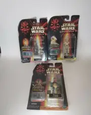 Star Wars Commtech Action Figure Gasgano W/ Pit Droid, Watto W/ Data Pad, Battle