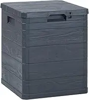 Garden Storage Box, Outdoor Deck Box for Deposit Patio Pool Accessories Storage Cushion Garden Tools, 42.5 x 44 x 50 cm Anthracite